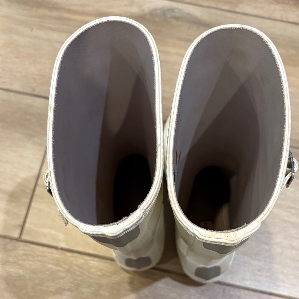 Hunter Ivory Glossy Boots - Picture 4 of 7